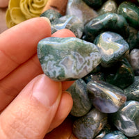 Moss Agate Tumbled Stone