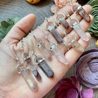 Lithium Quartz Sterling Silver Pendant Necklace