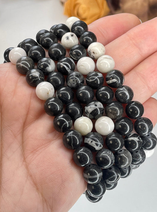 Zebra Jasper 8mm Beaded bracelet