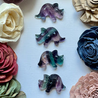 Fluorite Triceratops Carving