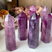 Magenta Purple Fluorite Tower Point