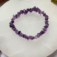 Amethyst Chip Bead Bracelet