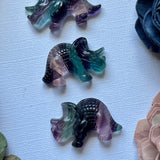 Fluorite Triceratops Carving