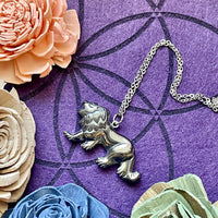 Hematite Lion Carving Necklace