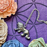 Hematite Lion Carving Necklace