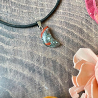 Small Bloodstone Moon Necklace
