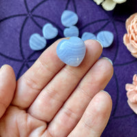 Small Blue Lace Agate Heart