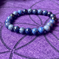 Dumortierite 8mm Beaded bracelet