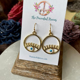 Dangling Eye Earrings
