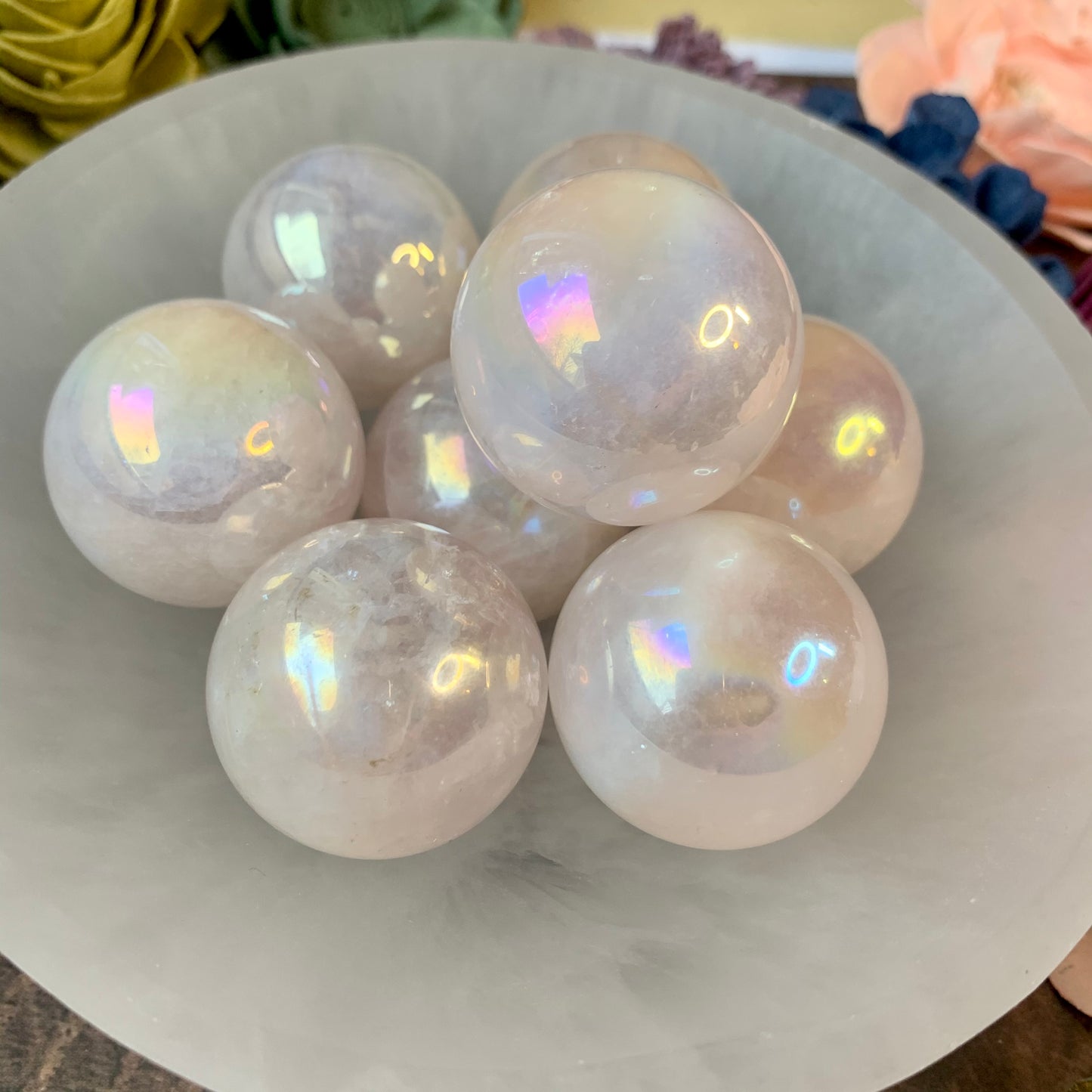 Angel Aura Rose Quartz Sphere
