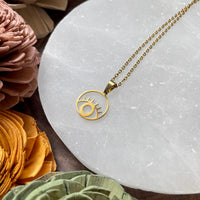 Gold Evil Eye Charm Necklace