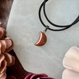 Small Goldstone Moon Necklace
