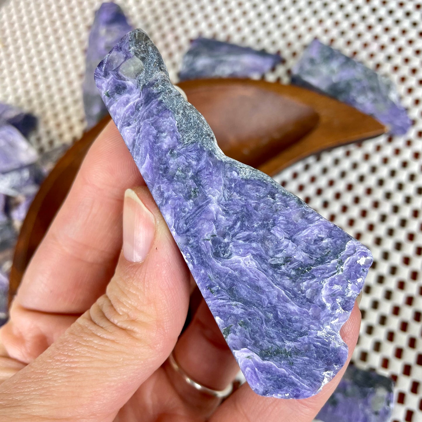 Charoite Half Polished Stone