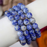 Sodalite faceted 8mm beaded bracelet