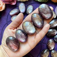 Gem Lepidolite Polished Small Palm Stone