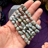 Larimar Tumbled Stone Beaded bracelet