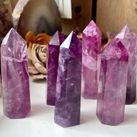 Magenta Purple Fluorite Tower Point