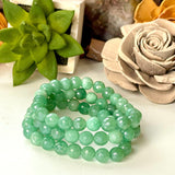 Aura Green Aventurine 8mm Faceted Beaded bracelet