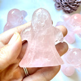 Rose Quartz Ghost Carving