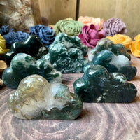 Green Moss Agate Polished Cloud