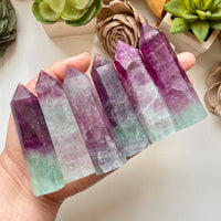 Watermelon Fluorite Tower Point