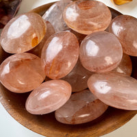 Fire Quartz Polished Palm Stone
