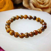 Tiger’s Eye faceted 8mm beaded bracelet