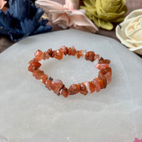 Carnelian Chip Bead Bracelet