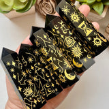 Celestial Etched Obsidian Tower Point
