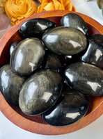 Gold Sheen Obsidian Polished Palm Stone