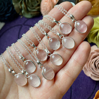 Rose Quartz Sterling Silver Necklace