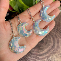 Aura Opalite Moon Necklace