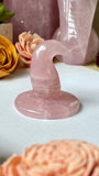 Rose Quartz Witch Hat Carving