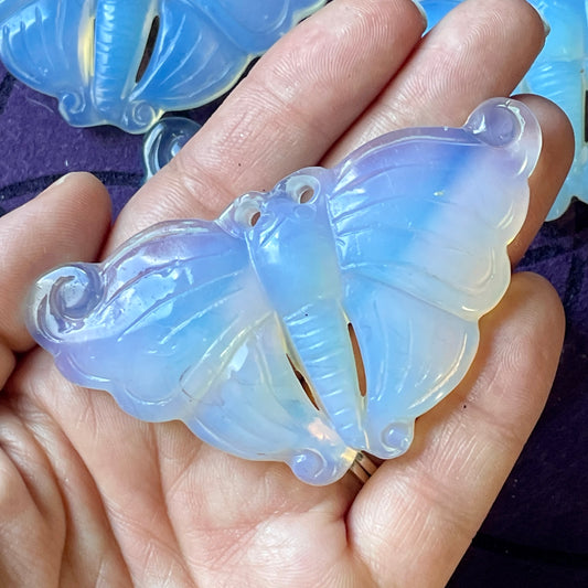 Opalite Moth Carving
