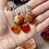 Small Carnelian Heart Necklace