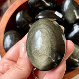 Gold Sheen Obsidian Polished Palm Stone