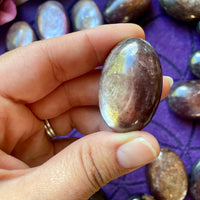 Gem Lepidolite Polished Small Palm Stone