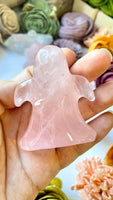 Rose Quartz Ghost Carving