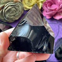 Obsidian Half Polished Point