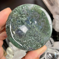 Moss Agate Small Round Bowl