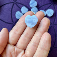 Small Blue Lace Agate Heart
