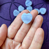 Small Blue Lace Agate Heart
