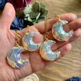 Aura Opalite Moon Necklace
