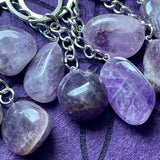 Amethyst Tumble Stone Keychain
