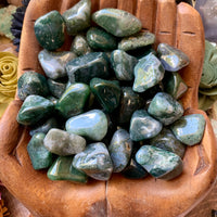 Moss Agate Tumbled Stone