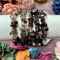 Smoky Quartz Chip Bead Bracelet