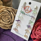 Dangling Fluorite Chip Earrings