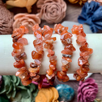 Carnelian Chip Bead Bracelet