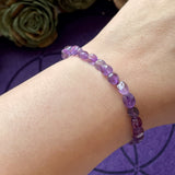 Amethyst Tumbled Stone Beaded bracelet