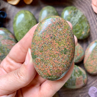 Unakite Jasper Polished Palm Stone